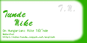 tunde mike business card